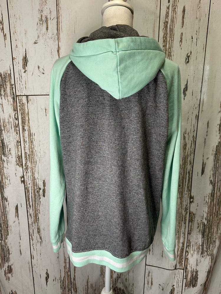 Huntington BC Mint And Gray Hoodie - Picture 3 of 3